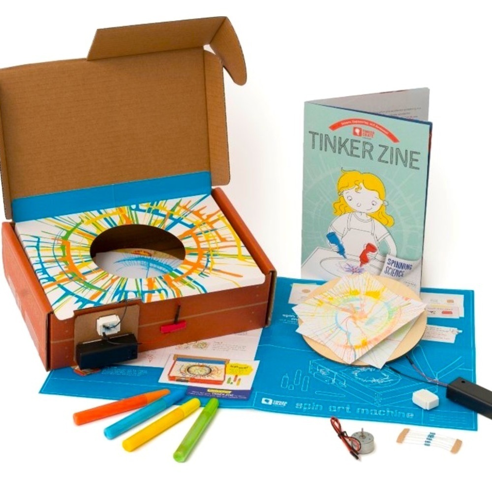New KiWi Spin Art Machine Tinker Crate Ages 9-14